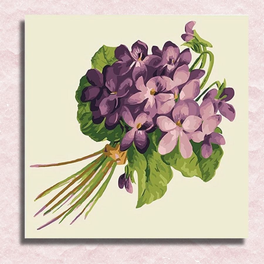 Bouquet of Violets Canvas - Painting by numbers shop