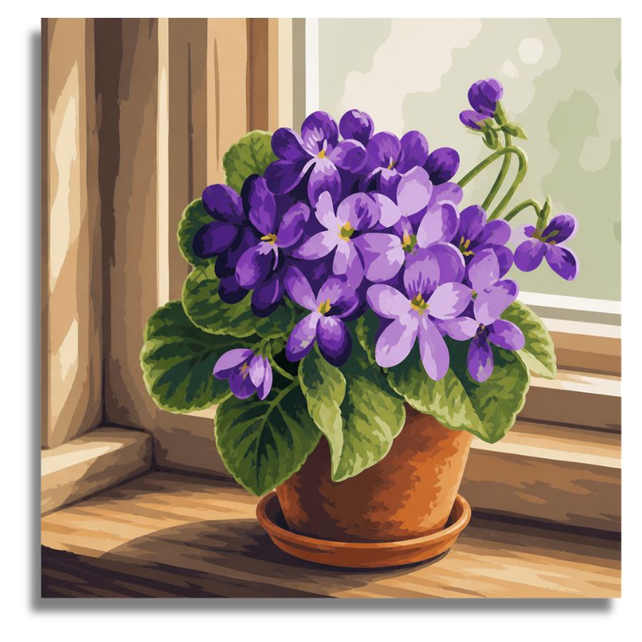 Bouquet of violets - Paint by numbers