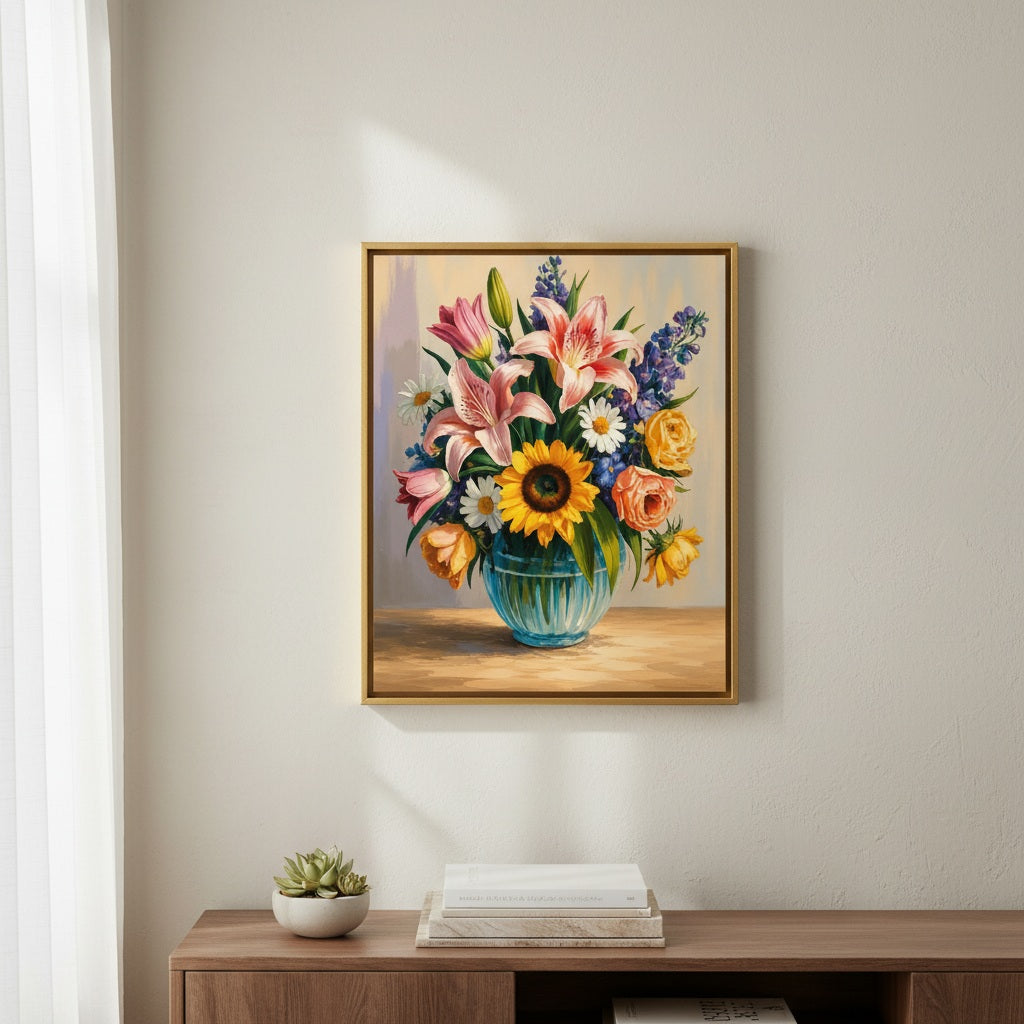 Bright Color Flowers - Paint by numbers kit