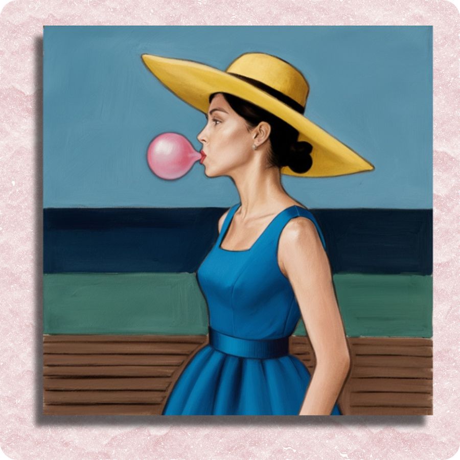 Bubblegum Elegance Canvas - Paint by numbers