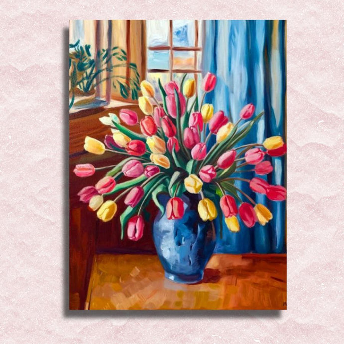 Burst of Tulips Canvas - Paint by numbers