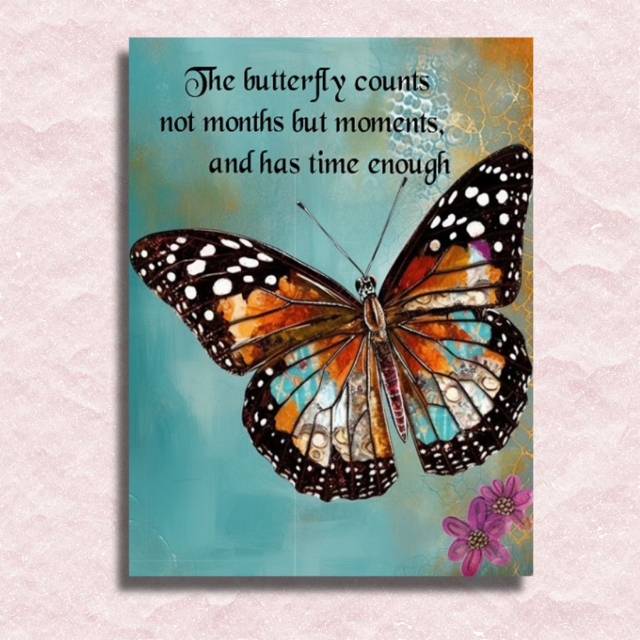 Butterfly Saying Canvas - Painting by numbers shop