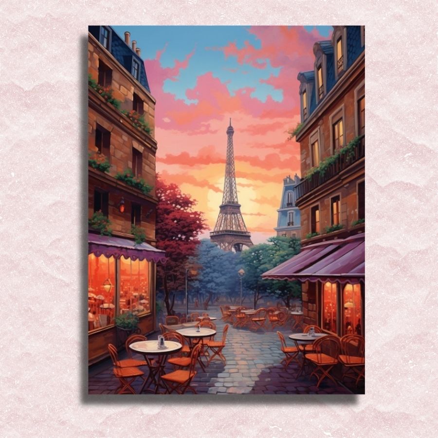 Café de Paris Canvas - Schilderen op nummer winkel