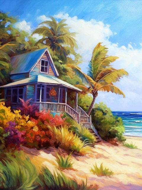 Caribbean Beach - Painting by numbers shop