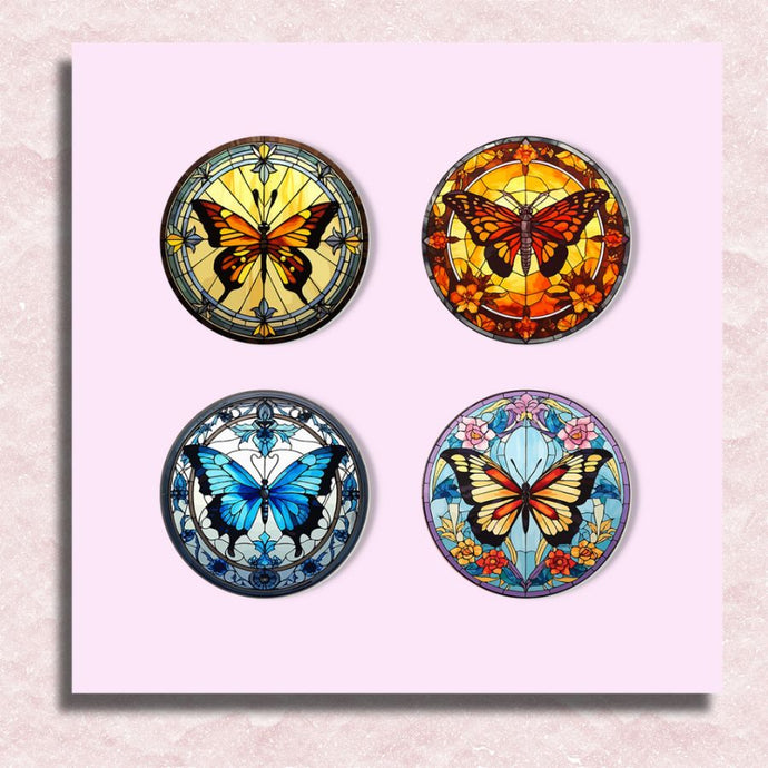 Charming Butterfly Coasters 4 Pack Paint by Numbers