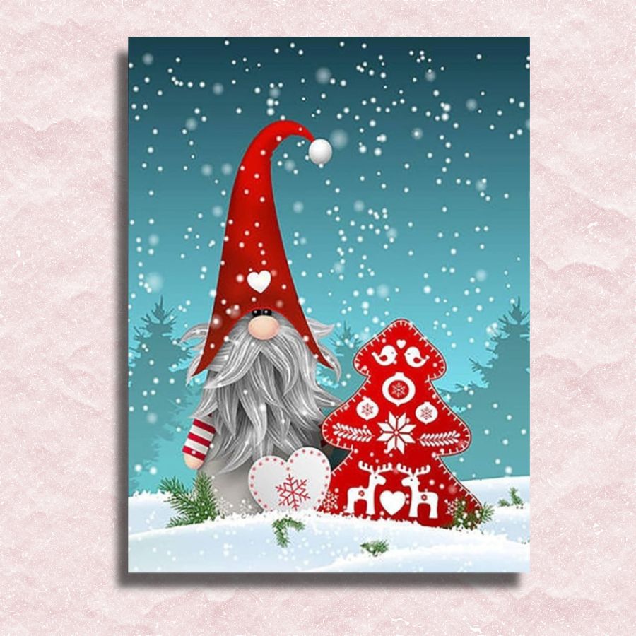 Charming Christmas Gnome Canvas - Paint by numbers