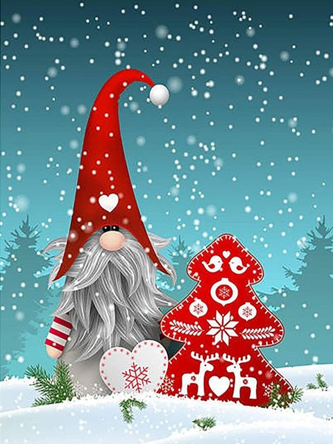 Charming Christmas Gnome - Paint by numbers