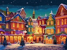 Laad de afbeelding in de Gallery-viewer, Christmas Town Paint by Numbers