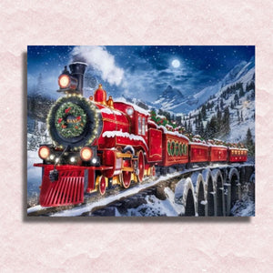 Christmas Train Canvas - Paint by numbers