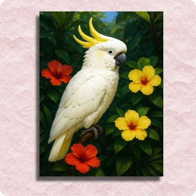 Quirky Cockatoo Canvas - Paint by numbers