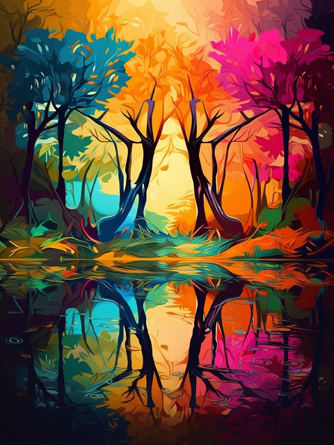 Colored Trees - Painting by numbers shop