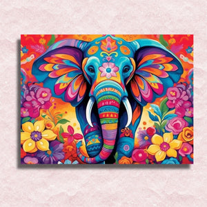 Colorful Elephant Canvas - Painting by numbers shop