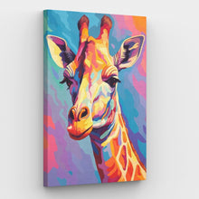 Laad de afbeelding in de Gallery-viewer, Kleurrijke Giraffe Canvas - Schilderen op nummer winkel