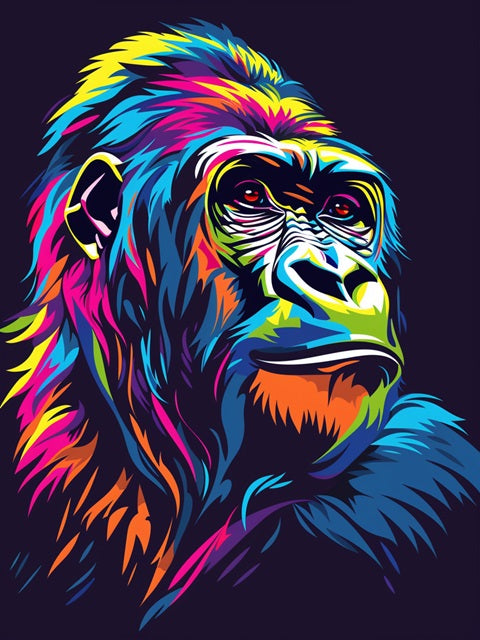 Colorful Gorilla - Painting by numbers shop
