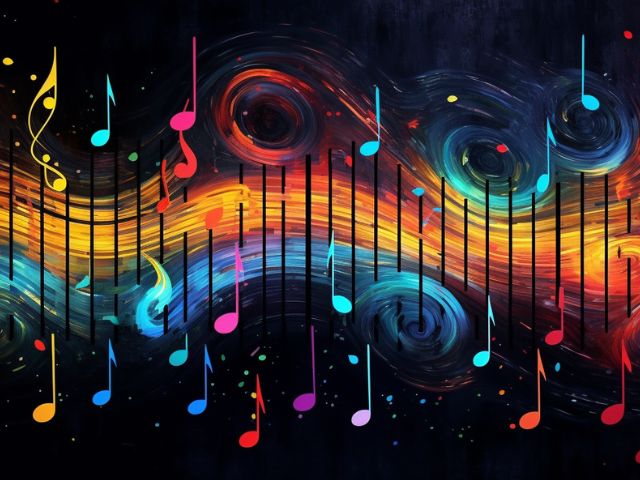 Kleurrijke melodie - Winkel voor schilderen op nummer