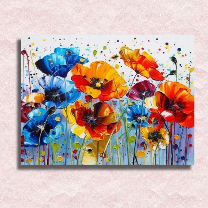 Colorful Poppies Canvas - Painting by numbers shop