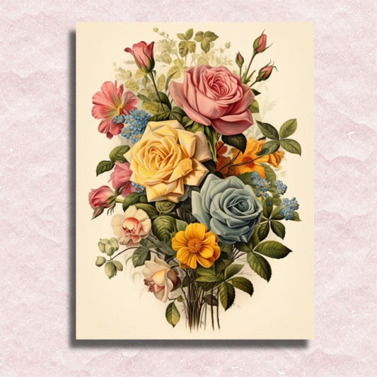 Colorful Roses Canvas - Paint by numbers