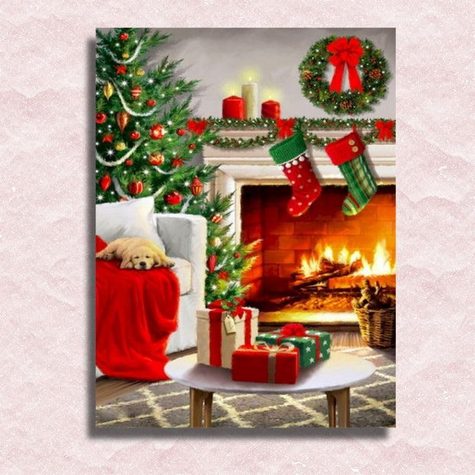Cozy Christmas Time Canvas - Painting by numbers shop