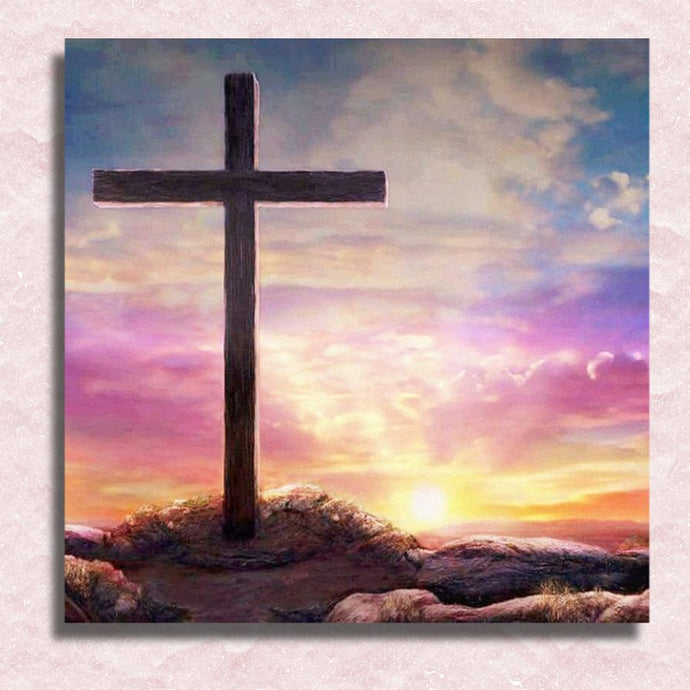 Cross on Golgotha Canvas - Painting by numbers shop