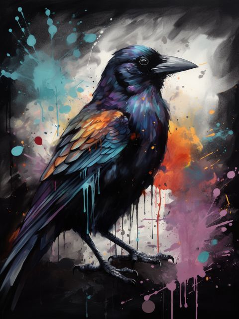 Crow painting deals