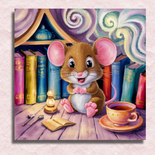 Schattige muis canvas - Schilderen op nummer winkel