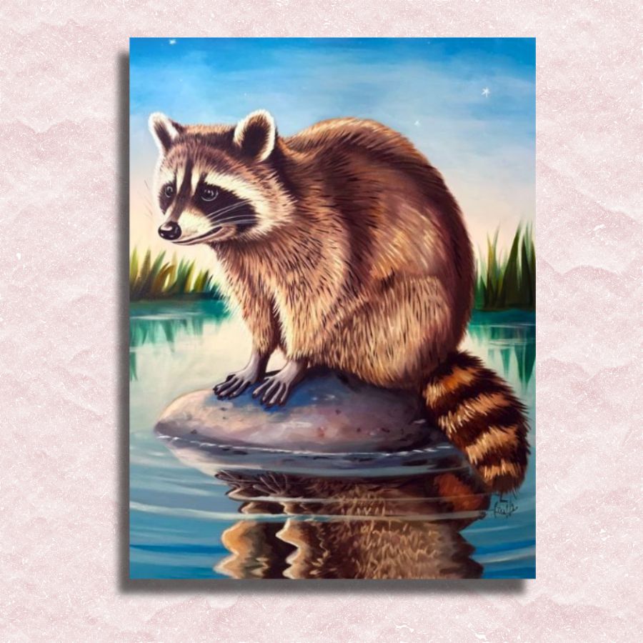 Cute Raccoon Canvas - Paint by numbers