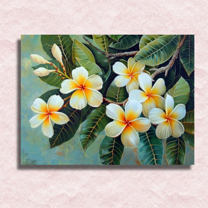 Delicate Frangipani Canvas - Paint by numbers