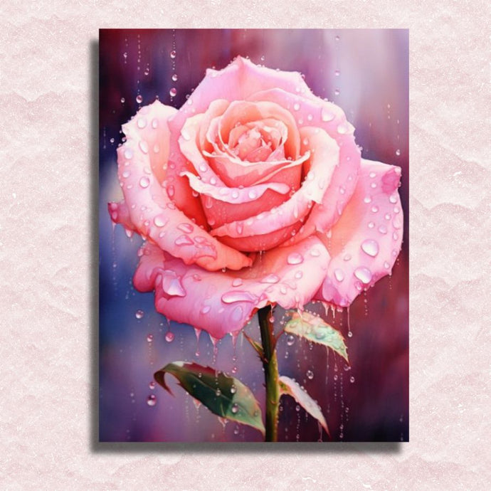 Dew Rose Canvas - Painting by numbers shop