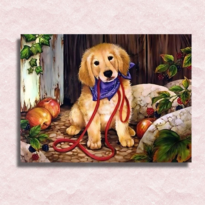 Dog Puppy Canvas - Paint by numbers