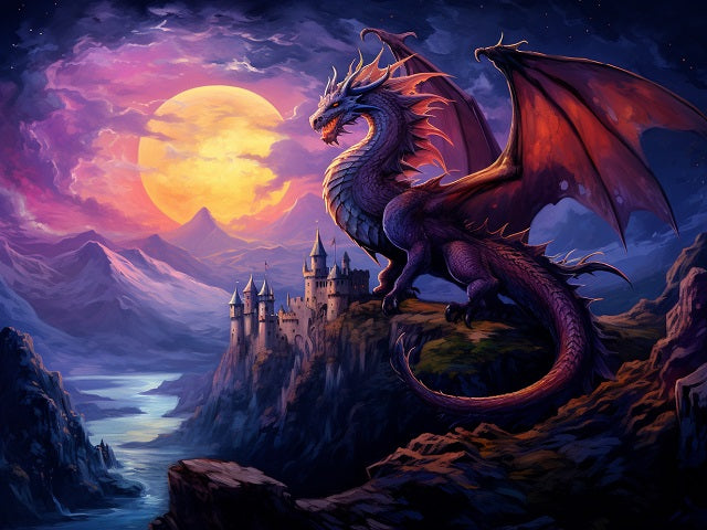 Dragon Rules His Kingdom - Painting by numbers shop