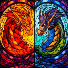 Laad de afbeelding in de Gallery-viewer, Dragons of Fire and Ice - Paint by numbers