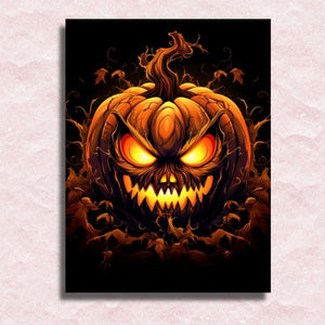 Dreadful Halloween Lantern Canvas - Paint by numbers