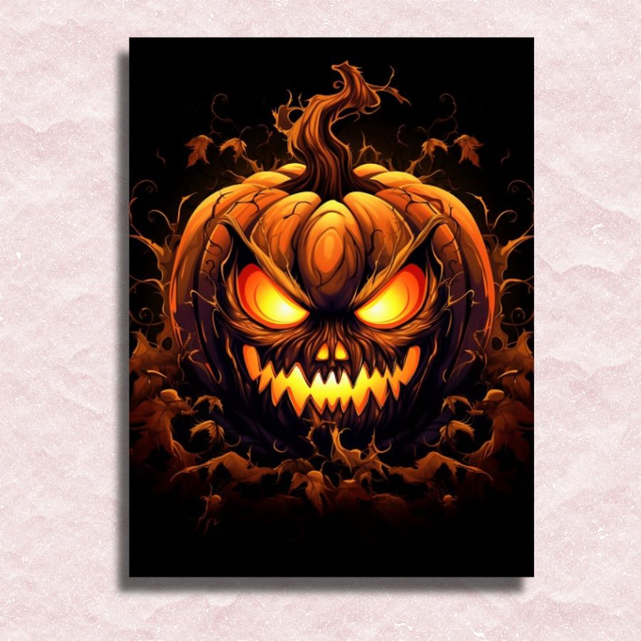 Dreadful Halloween Lantern Canvas - Painting by numbers shop