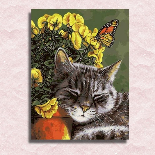Dreaming Cat Canvas - Painting by numbers shop