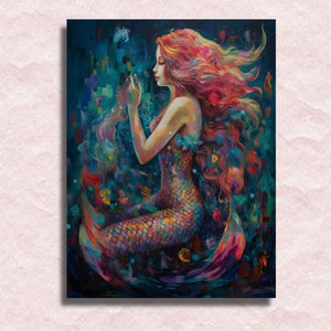 Träumende Meerjungfrau-Leinwand – Malen-nach-Zahlen-Shop