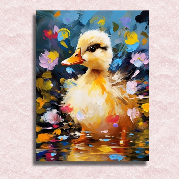 Duckling Colorful Joy Canvas - Paint by numbers