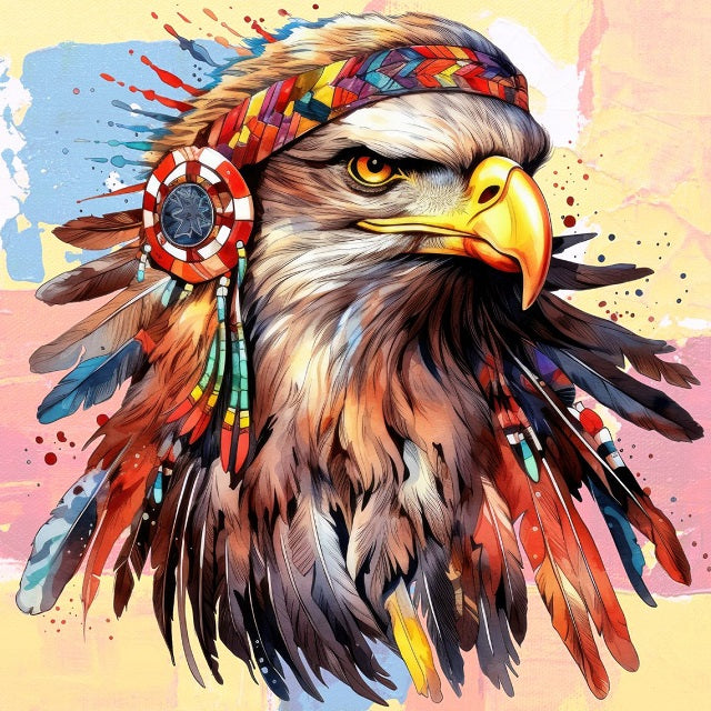 Eagle with War Bonnet - Paint by numbers