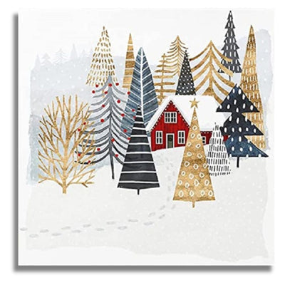 Easy Painting Winter Time Canvas - Paint by numbers