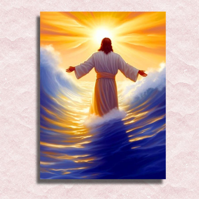 Embracing the Light of Jesus Canvas - Painting by numbers shop