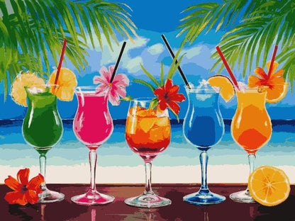 Exotic Cocktails - Paint by numbers