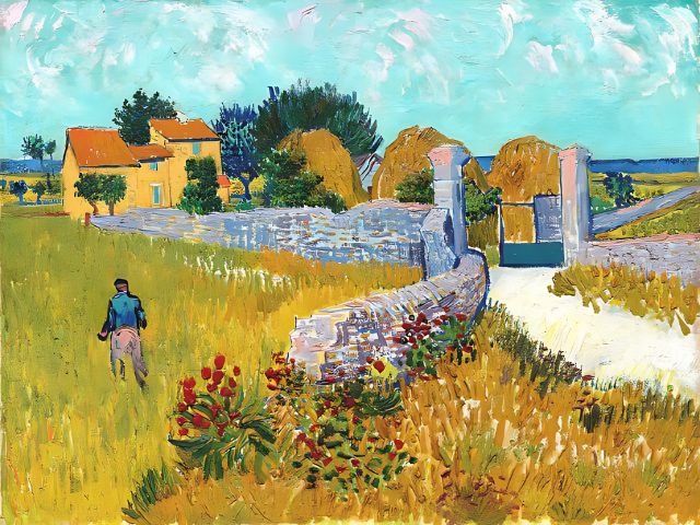 Van Gogh - Boerderij in de Provence - Schilderij op nummerwinkel