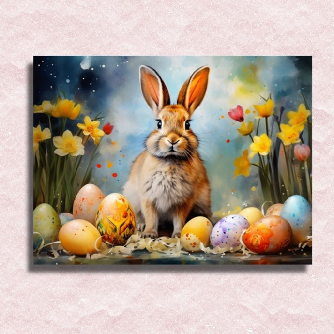Festive Spring Rabbit Canvas- Paint by Numbers