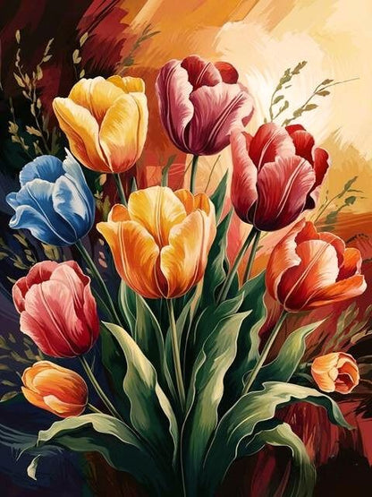 Field Tulips - Paint by numbers