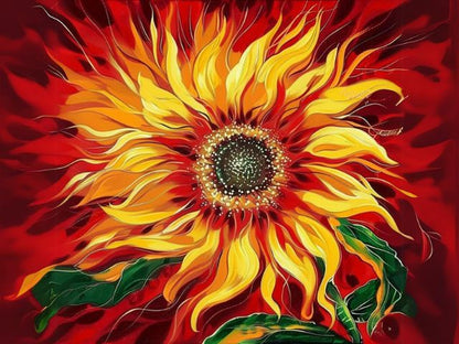 Dreamy Sunflower - Paint by numbers