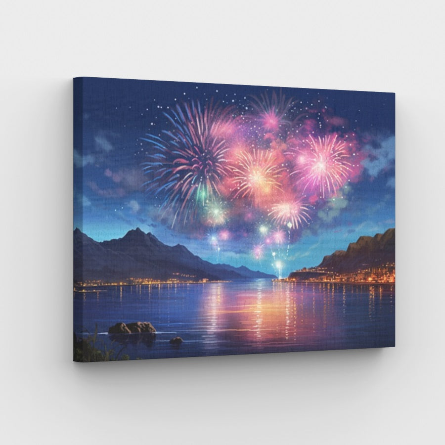 Fireworks Canvas - Painting by numbers shop