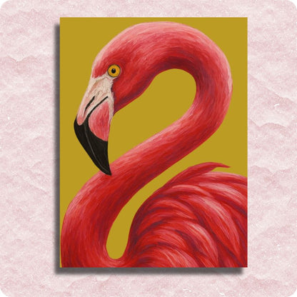 Flamingo-Leinwand – Malen nach Zahlen