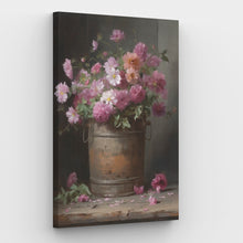 Laden Sie das Bild in den Galerie-Viewer, Leinwand „Blumen im Eimer Malen nach Zahlen“.