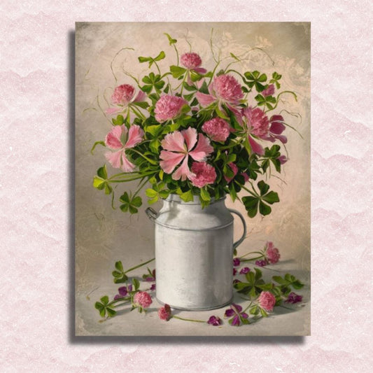 Flowers in Bucket Canvas - Paint by numbers