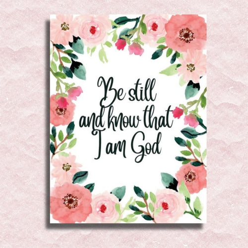 Flowery Christian Quote Canvas - Painting by numbers shop