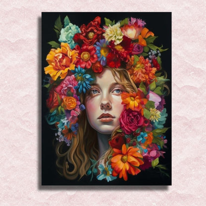 Flowery Lady Canvas - Malen-nach-Zahlen-Shop
